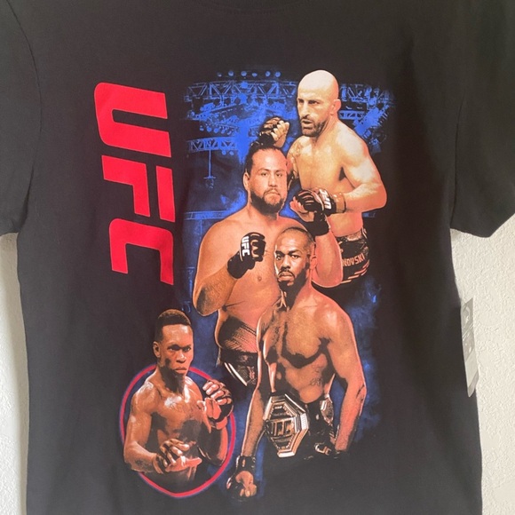 UFC Group Fighters Official Licensed Crewneck Black Graphic Unisex T-Shirt M - Picture 4 of 8